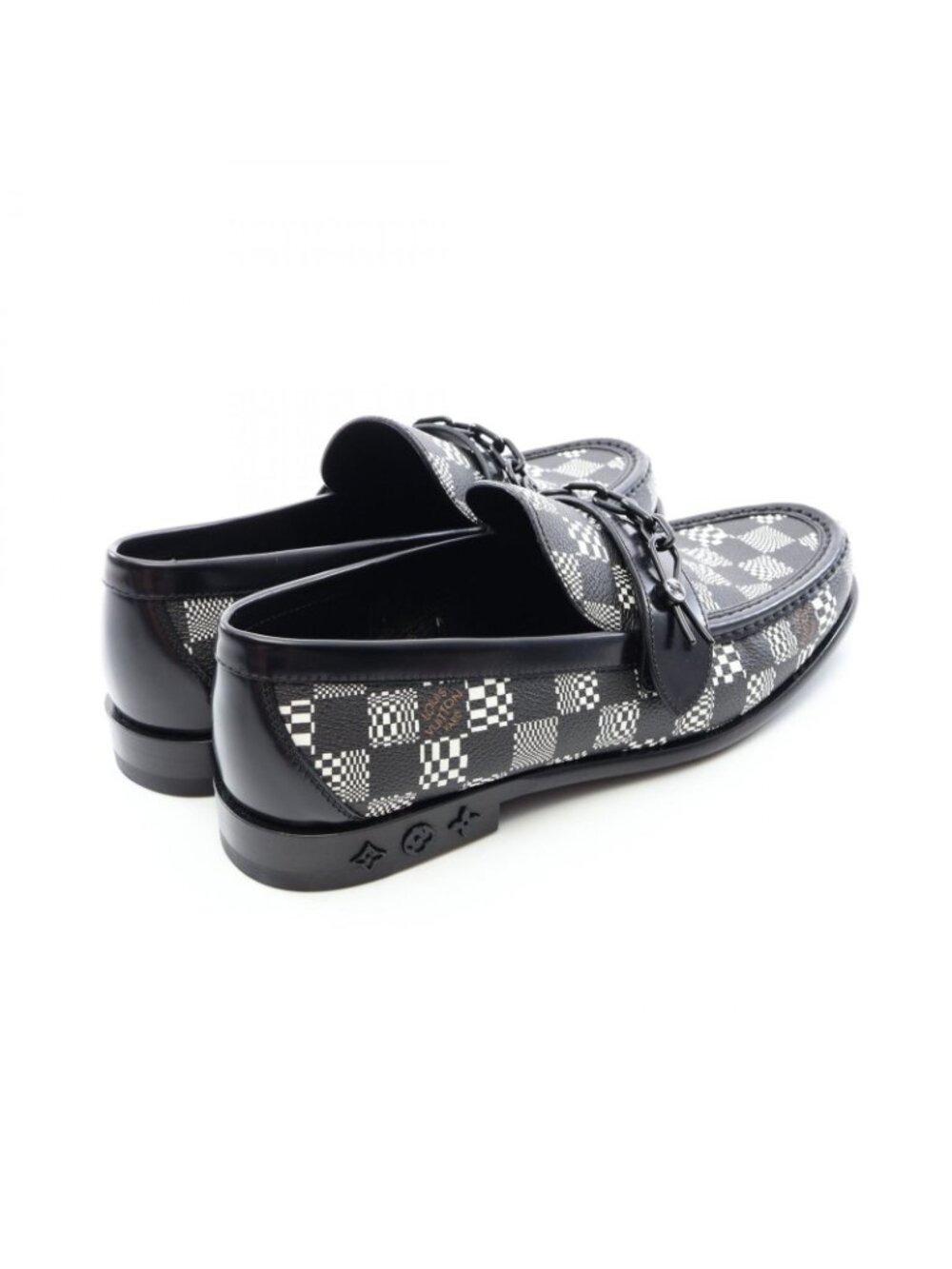 Louis Vuitton Loafers Damier Distoted Canvas Leather - Picture 2 of 9